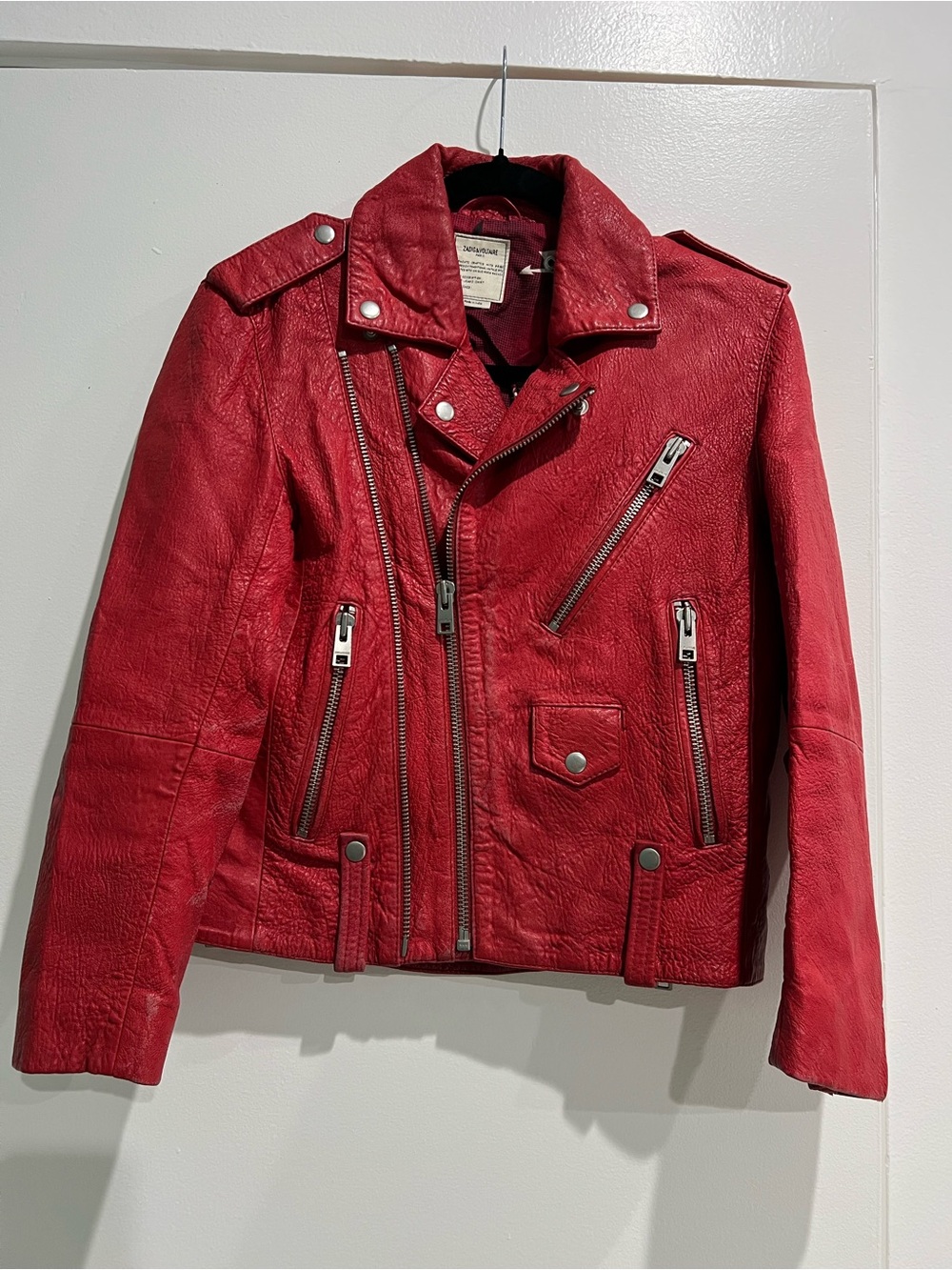 Zadig & Voltaire Red leather jacket